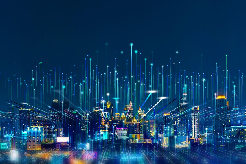 Illustration of smart city network