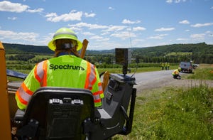 Charter/Spectrum rural broadband buildout construction teams at work