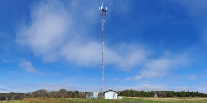 Mediacom rural tower that with Tarana FWA equipment