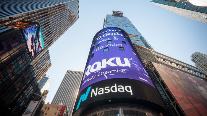 Roku shares were up nearly 8% today after the company announced a wave of cost-cutting moves. <br/><br/> (Source: Richard Levine/Alamy Stock Photo)