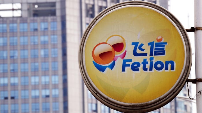 Fetion was one of the first services to offer free voice, data and SMS. (Source: Imaginechina Limited/Alamy Stock Photo)