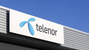 Telenor logo on building