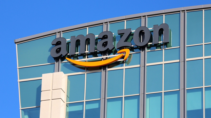 Image of Amazon logo on an office building