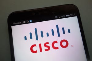 Cisco logo on a smartphone