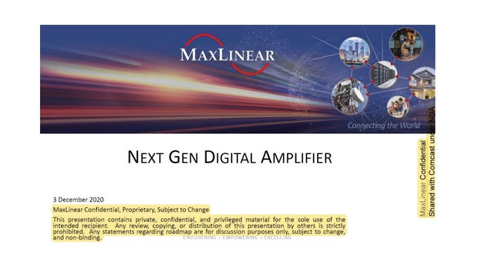 Clip of MaxLinear Next Gen Digital Amplifier presentation