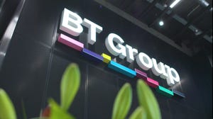 BT Group signage at night