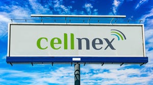 Cellnex logo on a billboard