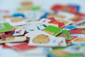 Pile of SIM cards