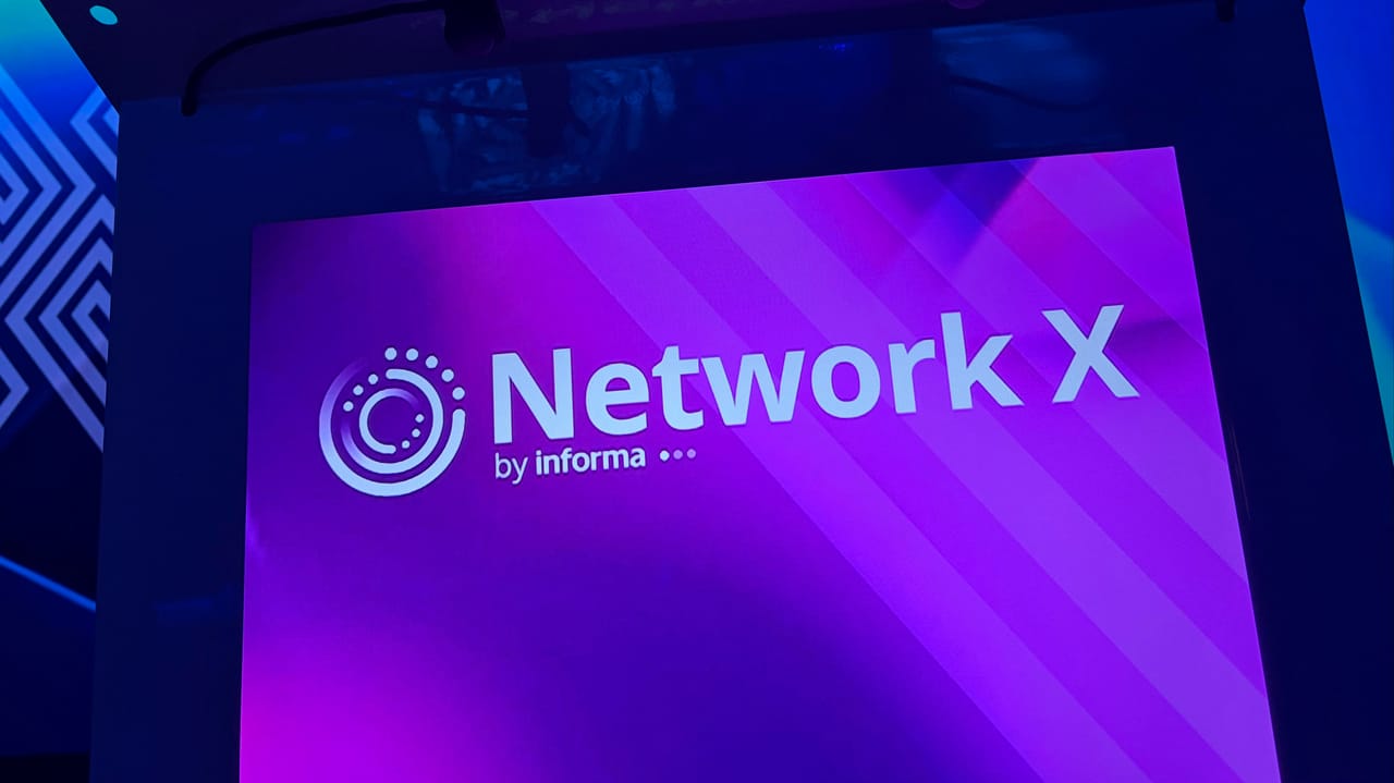 Network X logo on a lectern Network X logo on a lectern