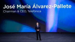 Telefónica CEO José María Álvarez-Pallete addressing an audience