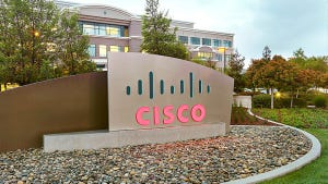 Cisco logo on sign