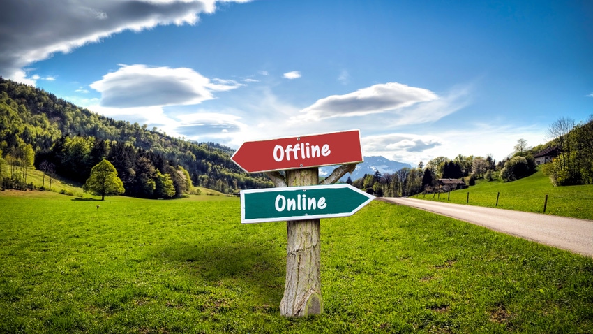 Online offline sign in a field