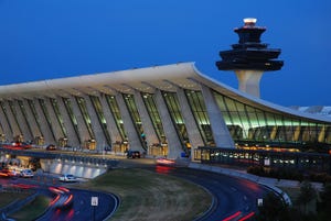 Exterior of Dulles International Airport in Washington, DC