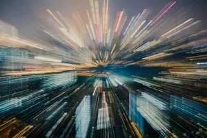 abstract network city lights technology abstract network city lights technology