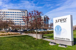 Juniper Networks corporate headquarters located in Silicon Valley