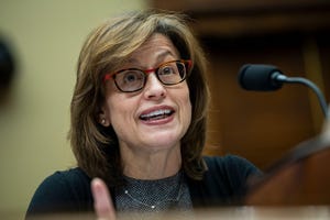 FCC Commissioner Anna Gomez testifies during a House Energy and Commerce Subcommittee hearing on Thursday, November 30, 2023.