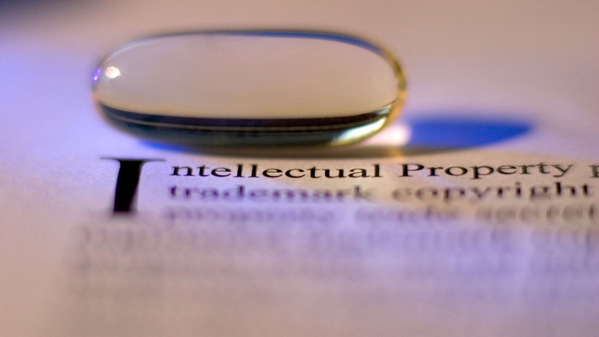 Close up of paper with the words Intellectual Property on it