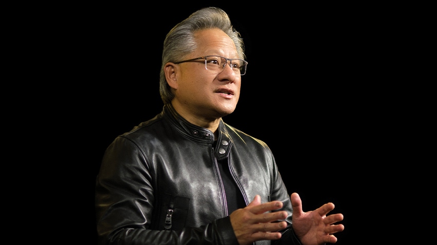 Nvidia CEO Jensen Huang on stage