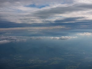 Rows of clouds in the atmosphere