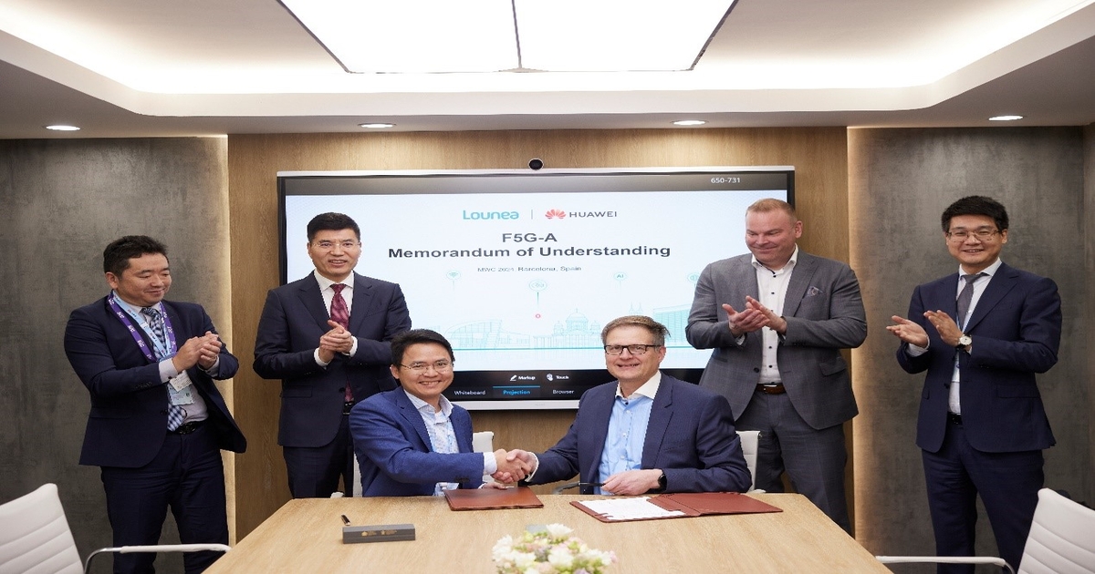 Lounea and Huawei Indicator a Strategic Cooperation MoU to Boost F5G-A Application and Community Innovations