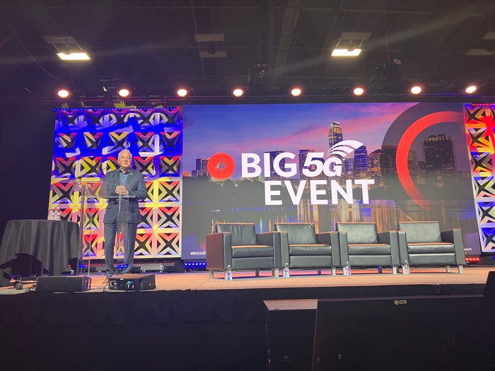 Verizon's James Gowen speaking during the Big 5G event. (Source: Tereza Krasova/Light Reading)