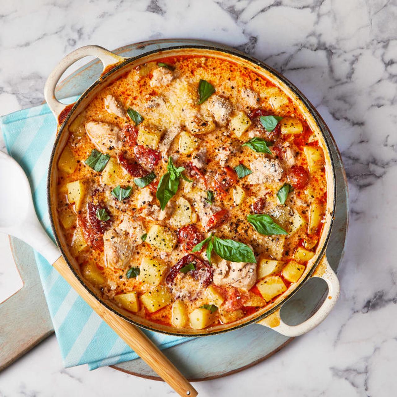 One Pot Sun-Dried Tomato & Chicken Stew