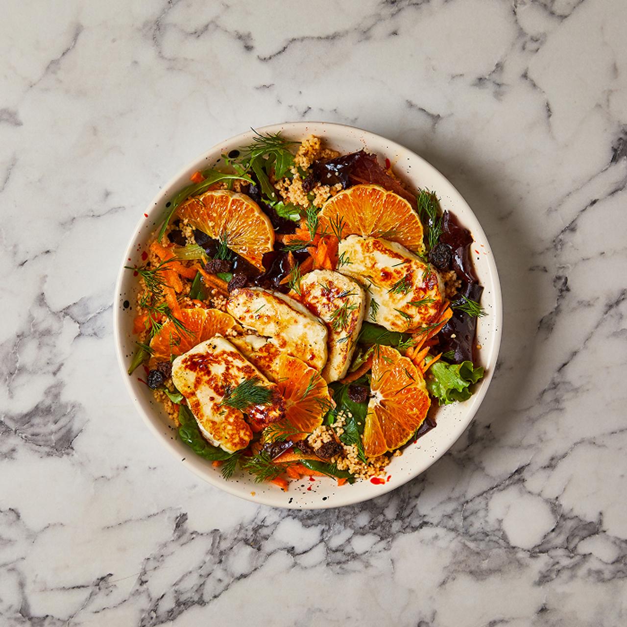 Halloumi, Couscous & Orange Salad