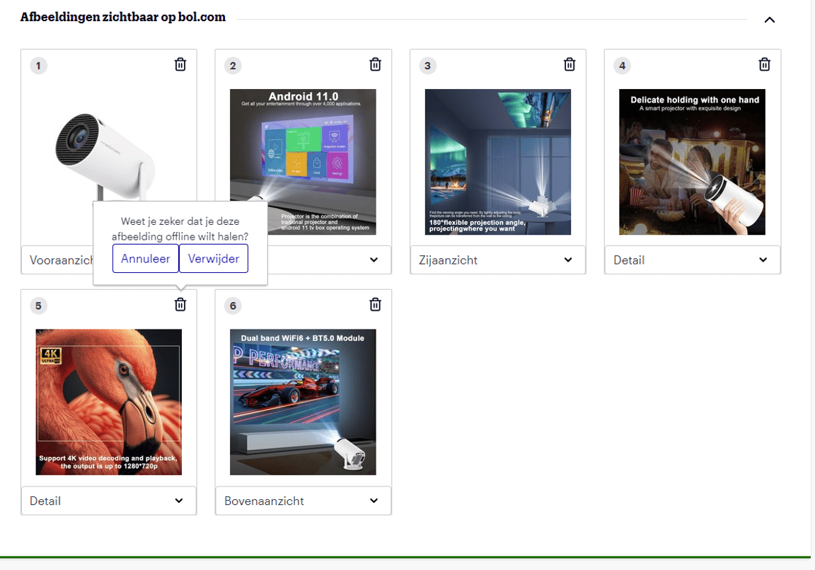 Add or remove image per item
