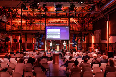 Presentatie in een grote zaal