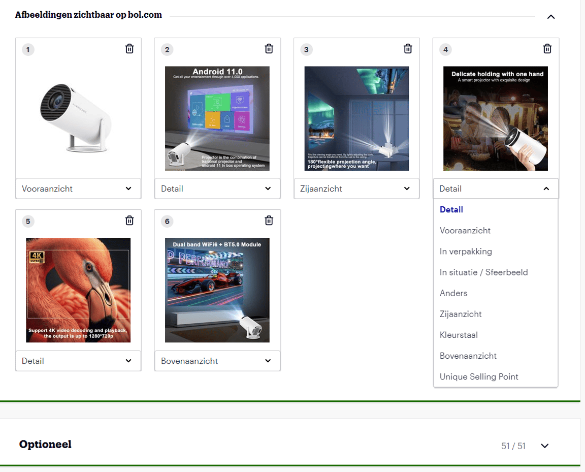 Add or change image per item
