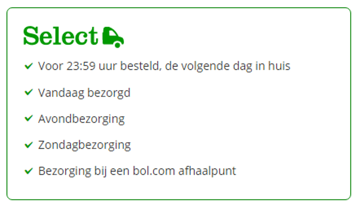 Select opties