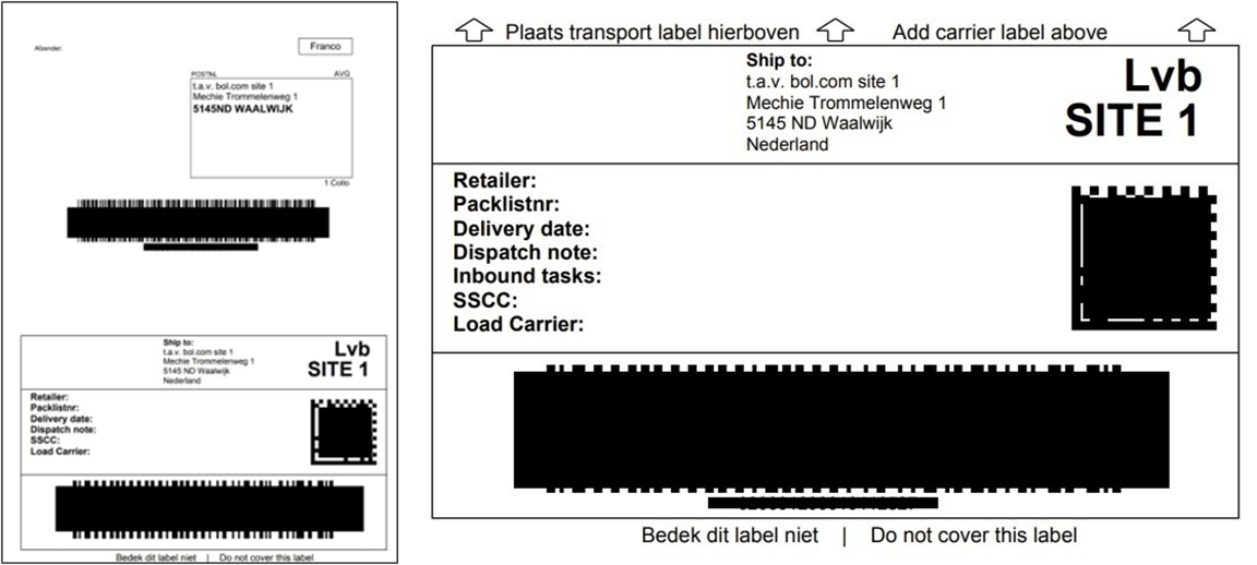 Verzendlabel.