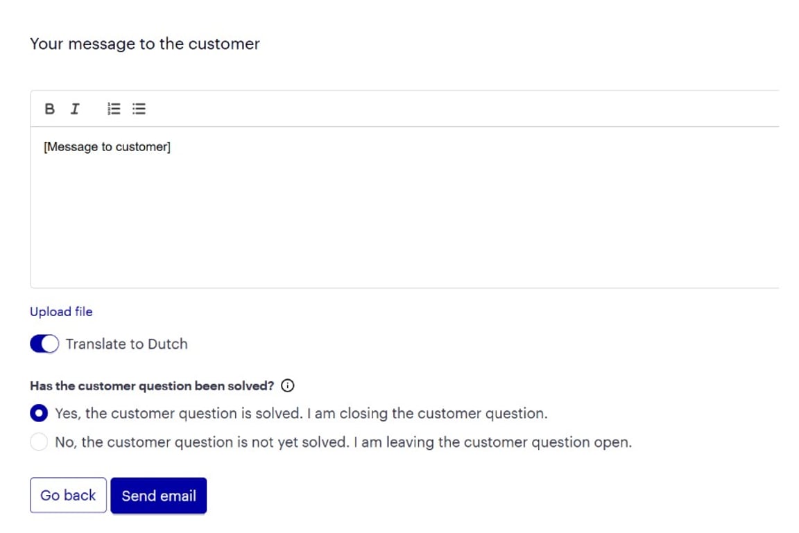 Screenshot standard messages