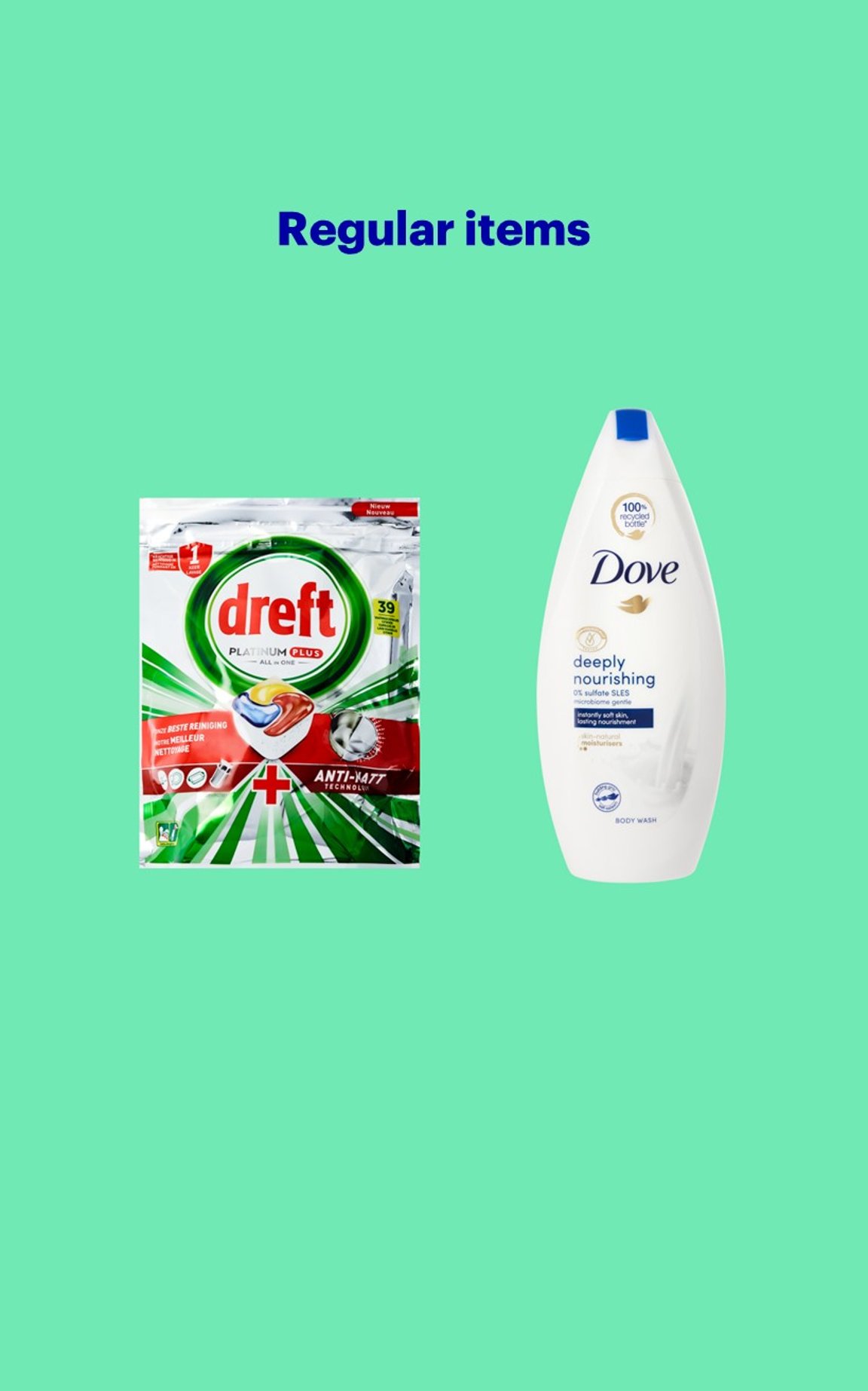 Example of regular items.