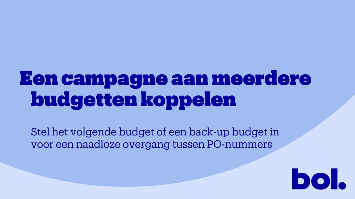Campagne aan meerdere budgetten koppelen