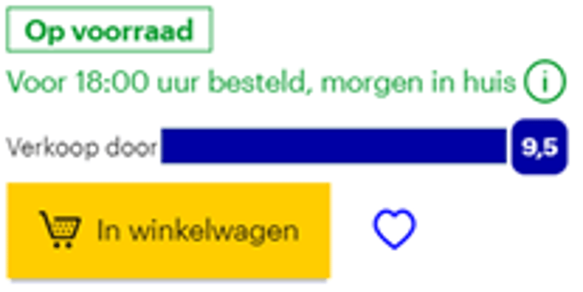 Voorbeeld van het verkoopblok beoordelingscijfer.