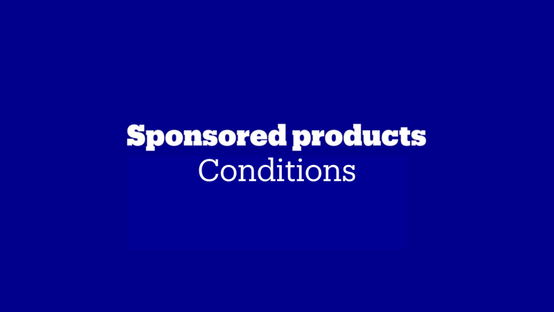 Video: Conditions to start with sponsored products