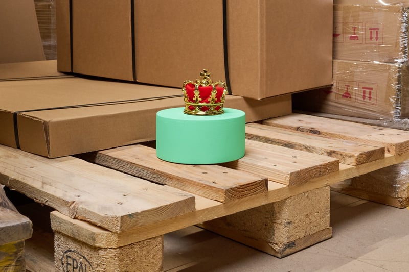 Crown on a pallet.
