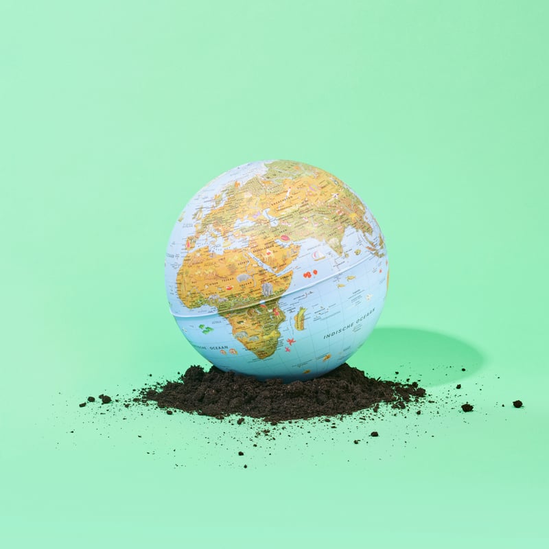duurzaamheid wereldbol in aarde