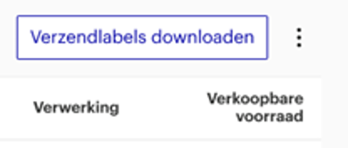 Download-knop voor het downloaden van verzendla