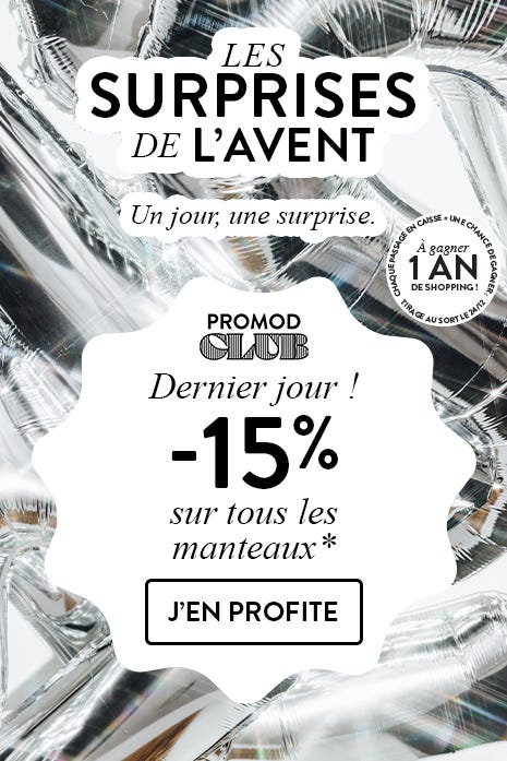 -15% sur tous les manteaux 