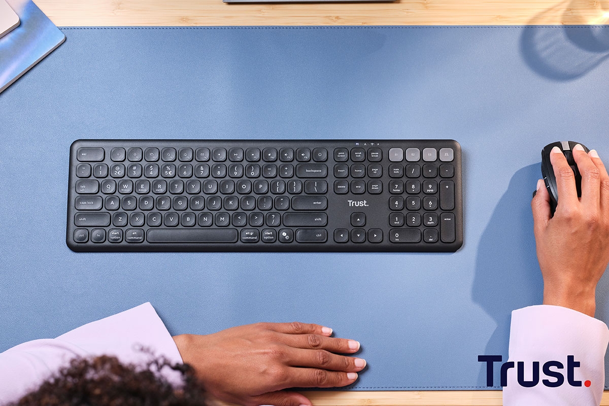 Trust makes multi-tasking even easier with the Vaiya Multi-Device Wireless Keyboard image