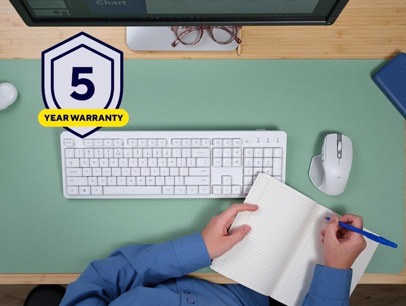 Secondary Story block Image 5-year warranty across all Trust products