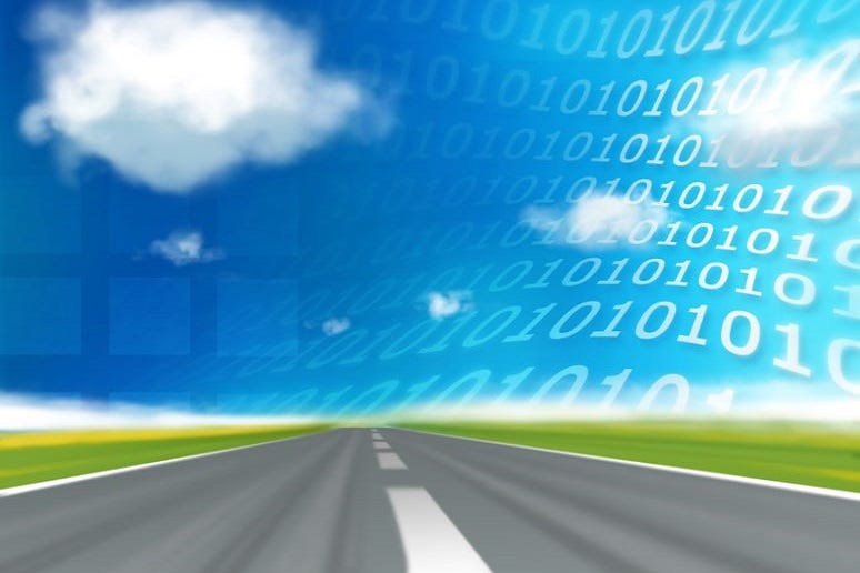 Speed highway to binary coded sky Speed highway to binary coded sky