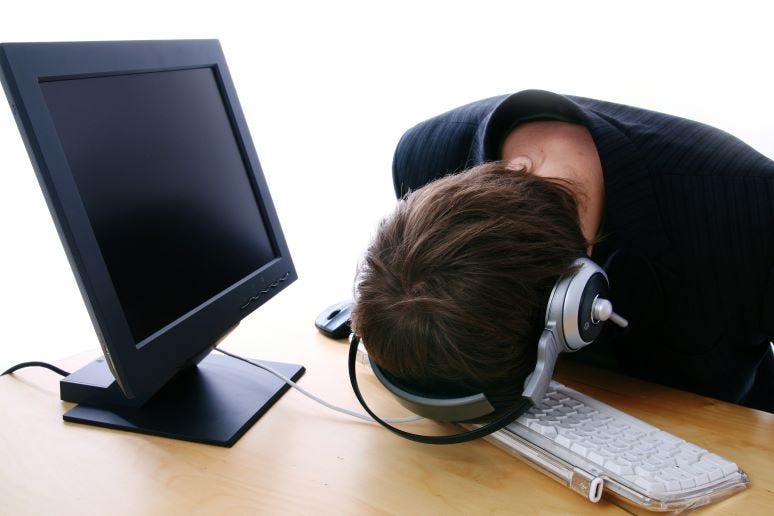 Contact center agent showing frustration Contact center agent showing frustration