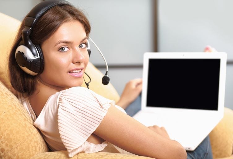 Photo of contact center agent working from home Photo of contact center agent working from home