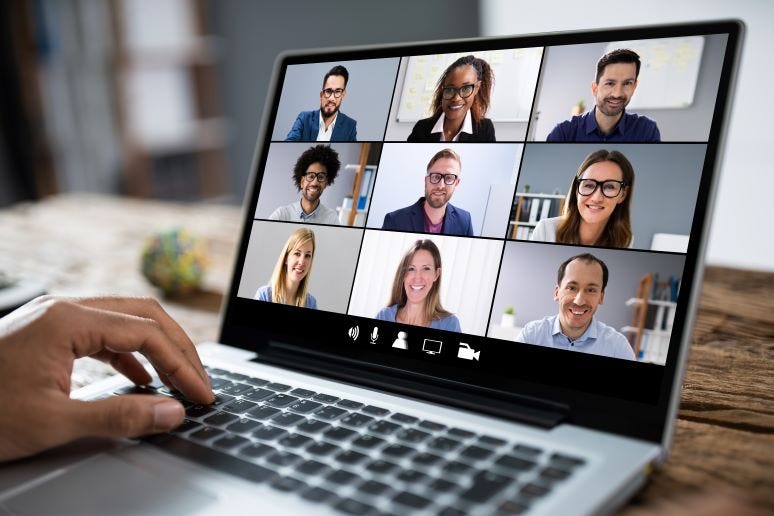 Photo of a videoconference Photo of a videoconference