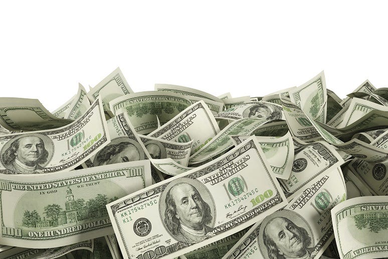 Pile of $100 bills Pile of $100 bills