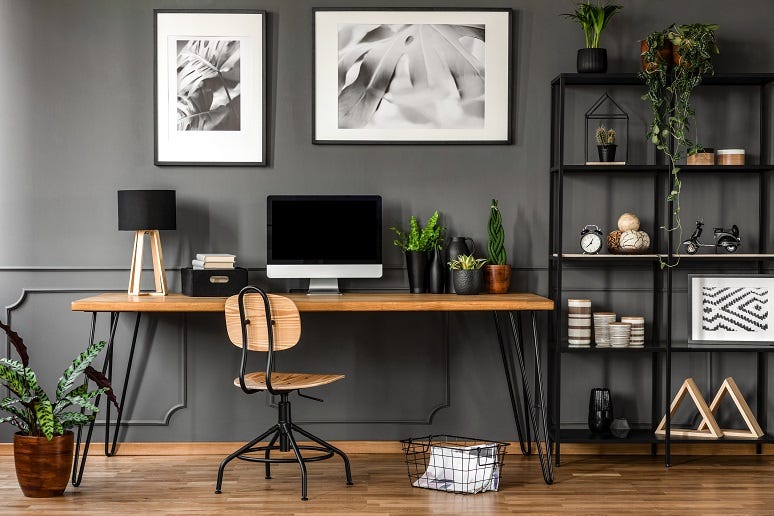A modern-looking home office A modern-looking home office
