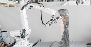 Robotic automated production of reinforcement cages in Zurich.